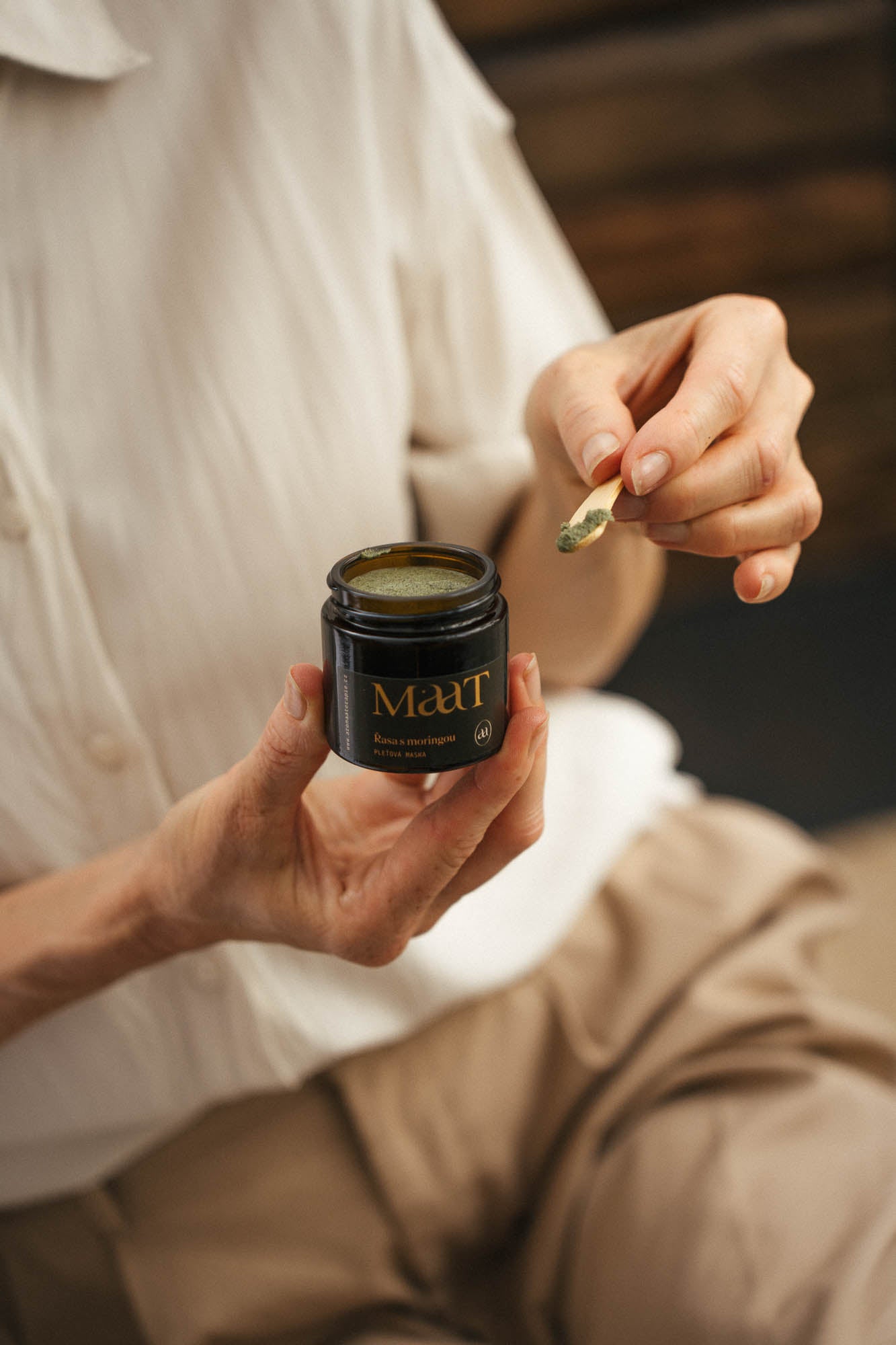 Pleťová maska Řasa s moringou