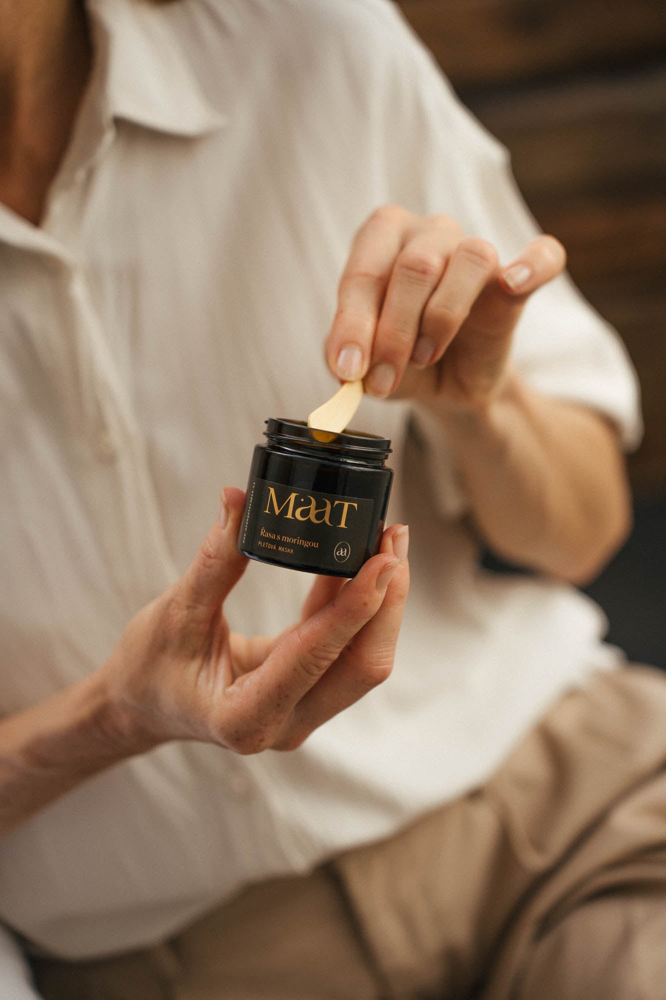 Pleťová maska Řasa s moringou